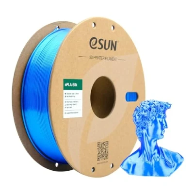 Abbildung von eSUN Seide PLA Filament 1.75mm, Seidig Glänzendes 3D Drucker PLA, Maßgenauigkeit +/ 0.05mm, 1kg Spule (2.2 LBS) Druck für Drucker, Blau