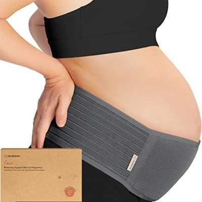 Abbildung von KeaBabies Bauchgurt Schwangerschaft Weicher und atmungsaktiver schwangerschaftsgürtel Bauchband Stützend Stützgurt (Mystic Gray, M/L)