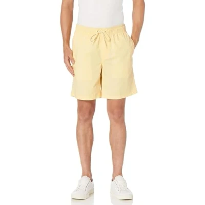 Abbildung von Amazon Essentials Herren Walkshorts Schrittlänge 20 cm lockere Passform mit Kordelzug (in Übergröße erhältlich), Blassgelb, S