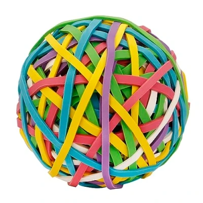 Abbildung von Eagle Gummiring Gummibänderball, 170 Bänder Pro Ball, verschiedene Farbe