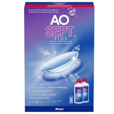 Abbildung von Aosept Plus Kontaktlinsen Pflegemittel, Vorratspackung, 2 x 360 ml