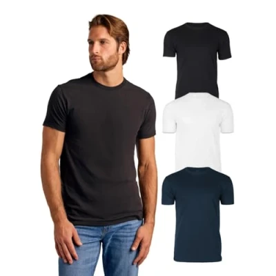 Abbildung von True Classic Herren T Shirts Kurzarm Rundhals Uni Shirt für Männer, Pack of 3, Variety, M