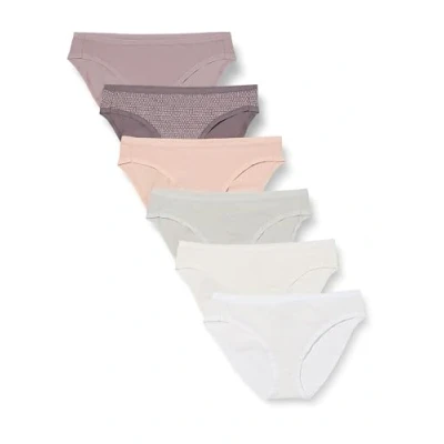 Abbildung von Amazon Essentials Damen Bikinihose aus Baumwolle (in Übergröße erhältlich), 6er Pack, Ditsey/Punkte, 40