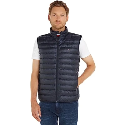 Abbildung von Tommy Hilfiger Packable Recycled Weste, Herren, Größe: Medium, Desert sky