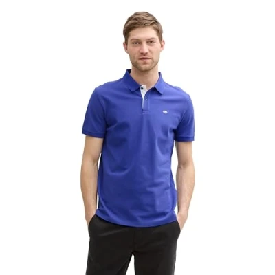 Abbildung von TOM Tailor Basic WITH Contrast Poloshirt, Herren, Größe: XXL, Crest blue