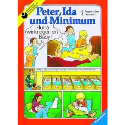 Abbildung von Peter, Ida und Minimum. Familie Lindström bekommt ein Baby