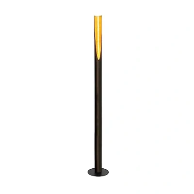 Abbildung von EGLO Stehlampe Barbotto, Eck Standleuchte, Stablampe aus Metall in Schwarz und Gold, GU10 Fassung, inkl. Trittschalter