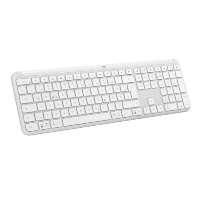 Abbildung von Logitech Signature Slim K950 kabellose Tastatur, schlankes Design, Wechseln zwischen Geräten beim Tippen, leises Bluetooth, Multi OS, Windows, Mac, Chrome, DEU QWERTZ Layout, Weiß