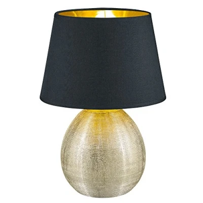 Abbildung von Reality Leuchten R50631079 Luxor, Tischleuchte, Keramik, E27, Gold, 24 x 35 cm