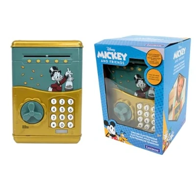 Abbildung von Lexibook JG150SC Elektronisches Sparschwein von Disney Scrooge, Sound und Lichteffekte, 9 Musiktitel enthalten, blau/Gold, L