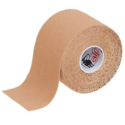 Abbildung von ALPIDEX Kinesiologie Tape 1/3/ 6/12 Rollen Viele Farben 5 m x cm Anwendungsbroschüre Elastisch Wasserfest Hautfreundlich Physio Muskel Set, Farbe:hautfarben, Menge:1 Rolle