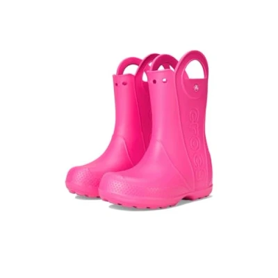 Abbildung von Crocs Unisex Kinder Handle It Rain Boot K Stiefel, Pink Crush, 32/33 EU