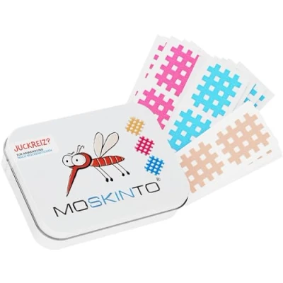 Abbildung von Moskinto 42 Mückenpflaster, Mückenstich, Mücken, Alternative zum Hitzestift, für Kinder und Erwachsene, Stechmücken, Stichheiler, Juckreiz, Family Box