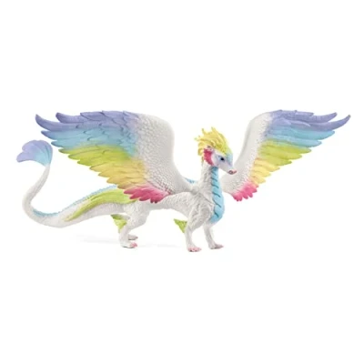 Abbildung von schleich 70728 BAYALA Regenbogendrache, farbenfrohe Drachen Figur mit 30,2 cm Flügelspannweite und beweglichen Teilen, Spielzeug für Kinder ab 5 Jahren, Alte Version