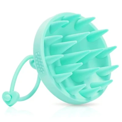 Abbildung von Alyvisun Kopfhaut Massagebürste, Silikon Scalp Massager für Kopfmassage und Peeling, Kann Sowohl auf Nass Trocken Haar Grün