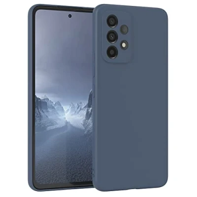 Abbildung von EAZY Case Silikonhülle für Samsung Galaxy A53 5G Hülle Silikon Blau weich stoßfeste Handyhülle Schutzhülle mit Kameraschutz Dünn Premium Schutz Cover TPU Phone Bumper in Petrol