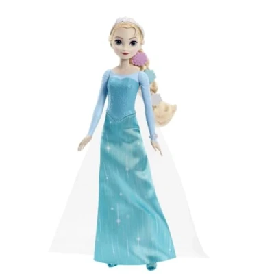 Abbildung von Disney Mattel HMD56 Frozen Die Eiskönigin Ankleidespaß ELSA mit Zubehör
