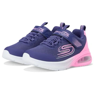 Abbildung von Skechers Microspec MAX Advance Sneaker low für Kinder, Größe: 31, Navy/pink Schuhe
