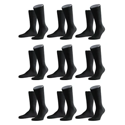 Abbildung von FALKE Herren Family Socken Strümpfe 14645 9er Pack, Sockengröße:47 50;Artikel:14645 3000 black