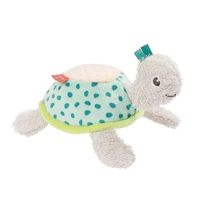 Abbildung von Fehn Badetier Schildkröte Badeschwamm Kuscheltier Baby Badespielzeug für die Badewanne Stoff Wasserspielzeug den Badespaß Badewannenspielzeug Babys und Kleinkinder ab 0+ Monaten