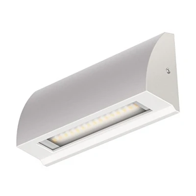 Abbildung von ledscom.de LED Wandleuchte/Treppenlicht SEGIN für außen, IP54, flach, Downlight matt, eckig, 3,8 W, 265lm, warmweiß