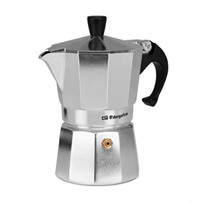 Abbildung von Orbegozo KF 300 Italienischer Kaffeekocher aus Aluminium, 3 Tassen Kapazität (145 ml)