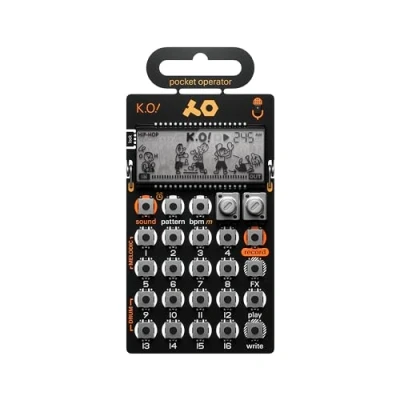 Abbildung von Teenage Engineering PO 33 KO Pocket Operator Mini Sampler mit 40 Sekunden Sample Speicher und eingebautem Mikrofon