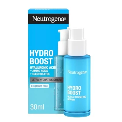 Abbildung von Neutrogena Hydro Boost Ultra Feuchtigkeitsspendendes Serum (30 ml Pumpflasche), Gesichtspflege mit Hyaluronsäure, Aminosäuren und Elektrolyten leichtes schnell einziehender Wirkung