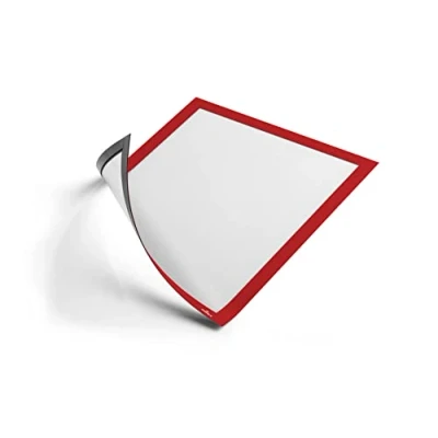 Abbildung von Durable Info Rahmen Duraframe Magnetic (A4, Magnetrahmen für metallische Oberflächen) 5 Stück, rot, 486903