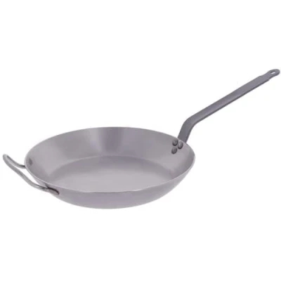 Abbildung von de Buyer Bratpfanne CARBONE PLUS aus Eisenstahl mit Gegengriff 36 cm 5110.36