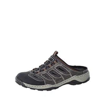 Abbildung von Rieker Herren 08096 Clogs, Grau (schwarz/rauch/rauch/00), 47 EU