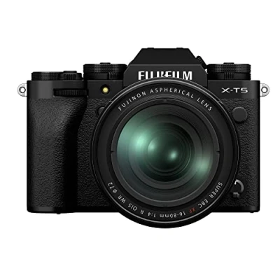 Abbildung von Fujifilm X T5 schwarz, FUJINON XF16 80mmF4 R OIS WR Objektiv Kit