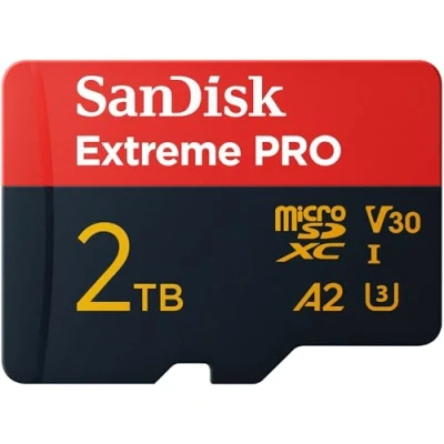 Abbildung von SanDisk Extreme PRO microSDXC UHS I Speicherkarte 2TB + SD Adapter &amp; RescuePRO Deluxe (Für Smartphones, Actionkameras oder Drohnen, Übertragung bis zu 250 MB/s, 5K, 4K UHD, A2, Class 10, U3, V30)