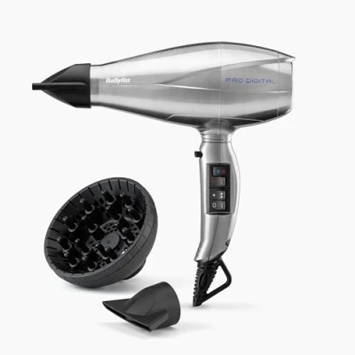 Abbildung von BaByliss Pro Digital 2200 Watt Profi Haartrockner mit Ionen Technologie und Keramikbeschichtung Made in Italy, 6000E