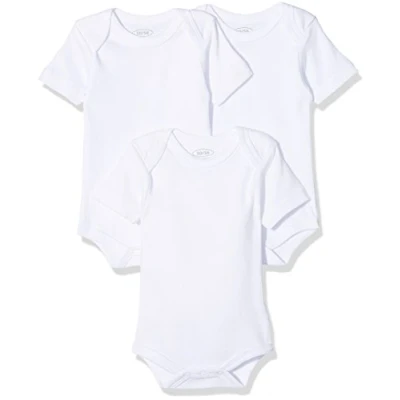 Abbildung von Schnizler Unisex Kinder Kleinkind Multipack Baby Body, weiß 1/4 Arm 3er Pack, 50/56