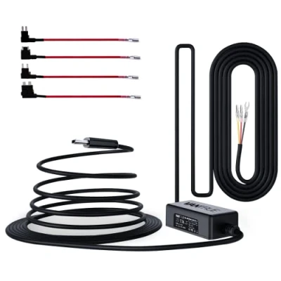 Abbildung von VANTRUE USB C Hardwire Kit mit 2 Stufen und Acc Kabel für alle Dashcams, 12V/24V zu 5V, Sicherungshalter Niederspannungsschutz, 24Std. Parkmodus, kompatibel Anderer Dashcam