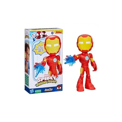Abbildung von Marvel Spidey and His Amazing Friends supergroße Iron Man Action Figur, Superhelden Spielzeug für Kinder ab 3 Jahren, F6164, Multi