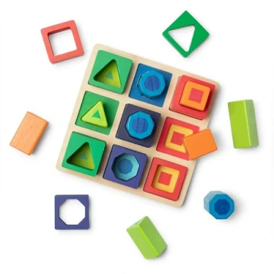 Abbildung von Melissa &amp; Doug 10582 Sortierset für aufeinanderfolgende Formen (Holzspielzeug)