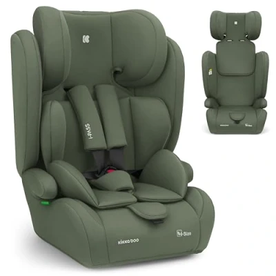 Abbildung von KikkaBoo i Pass, Kindersitz 936 kg, Gruppe 1/2/3 Auto für Kinder 76150 cm (15 Monate 12 Jahre), Size, 13 fach verstellbare Kopfstütze, Armeegrün