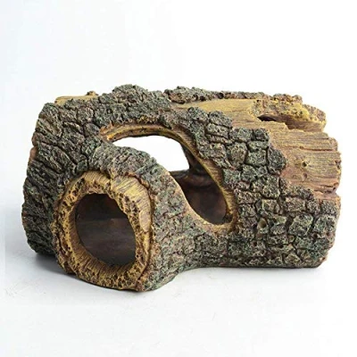 Abbildung von hygger Aquarium Deko Höhle Holz Ornament Hohl Stamm Simulation Baumstamm Polyresin Landschaft Dekoration
