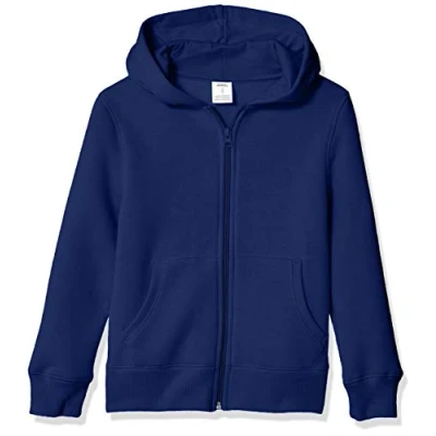 Abbildung von Amazon Essentials Jungen Fleece Kapuzenpullover mit Reißverschluss, Marineblau, 6 7 Jahre