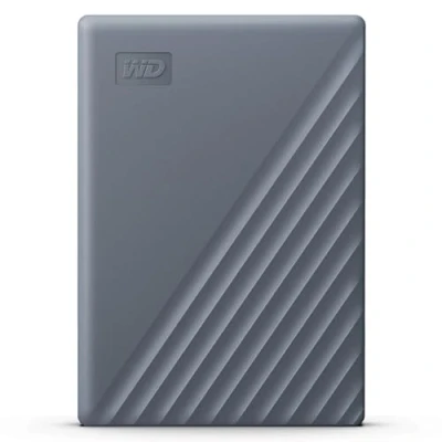 Abbildung von WD My Passport Festplatte, funktioniert mit USB C 5 TB (Mobile Passwortschutz, Backup Software, 3.2 Gen 1, 3 Jahre Garantie) Siliziumgrau