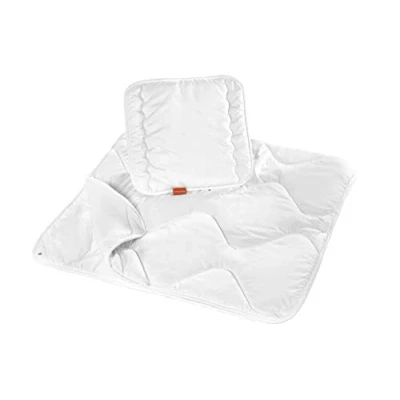 Abbildung von sleepling 196278 Baby Babybetten Set, 4 Jahreszeitenbettdecke Bettdecke 80 x cm und Flachkissen Kopfkissen 35 40 cm, Made in EU, Ökotex 100, waschbar 60 Grad