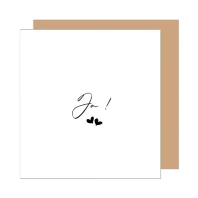 Abbildung von Edition Seidel Premium quadratische Glückwunschkarte zur Hochzeit mit Umschlag. Hochzeitskarte Spruch Grußkarte Vermählung Just Married Herzen Herz (HQ124 SW025)