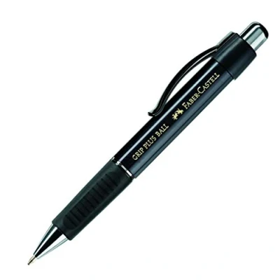 Abbildung von FABER CASTELL 140733 Kugelschreiber GRIP PLUS BALL, Mine: M, Schaftfarbe: metallic schwarz