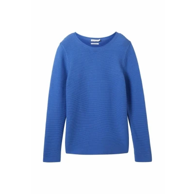 Abbildung von TOM Tailor NEW Ottoman Strickpullover, Damen, Größe: XS, Preppy jean blue