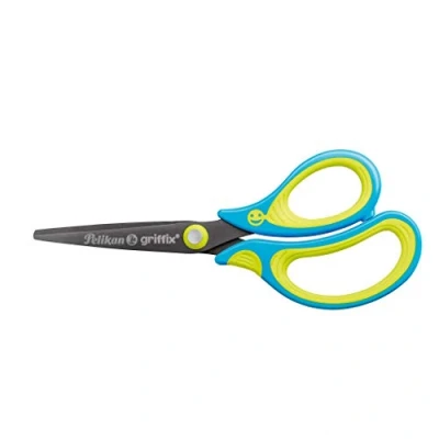 Abbildung von Pelikan 8205905 griffix Schulschere spitz, für Rechtshänder, NeonFreshBlue, 1 Stück