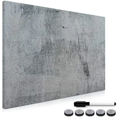 Abbildung von Navaris Magnettafel Magnetpinnwand Memoboard zum Beschriften 90x60 cm Notiztafel div. Designs Tafel abwaschbar mit Magneten Stift
