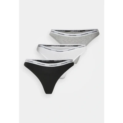 Abbildung von Calvin Klein Underwear Thong 3 PACK String, Damen, Größe: Small, Schwarz