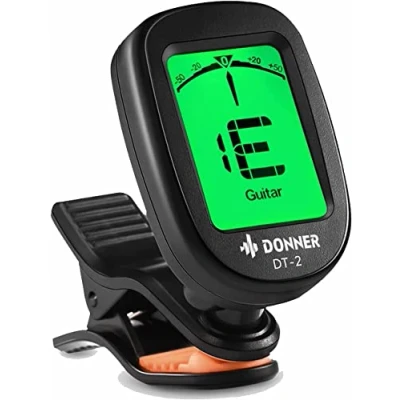 Abbildung von Donner Clip Tuner Gitarre Stimmgerät Akkurate Chromatic Tuner, Akustische Bass Violine Ukulele DT 2